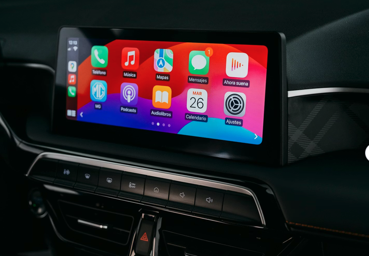 Pantalla Apple CarPlay del MG3 Hybrid+