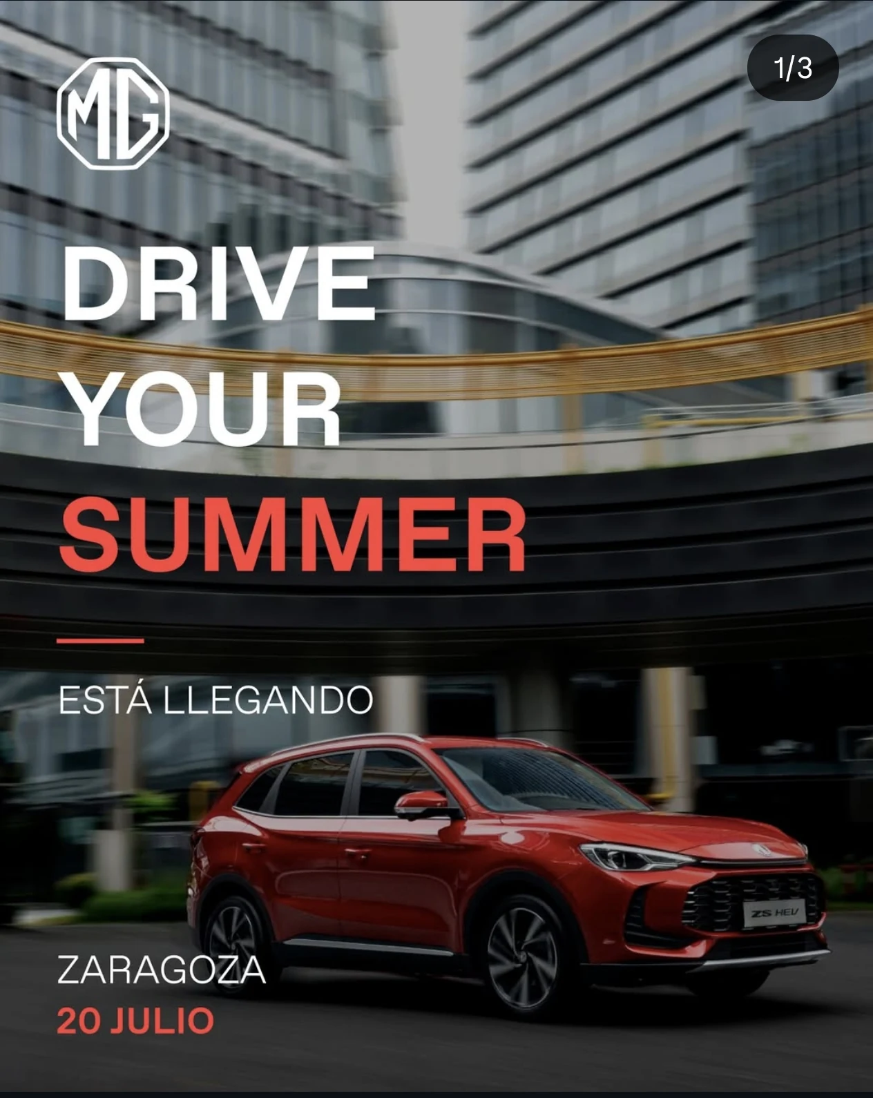 MG Roadshow Drive Your Summer — Zaragoza 20 de julio de 2026